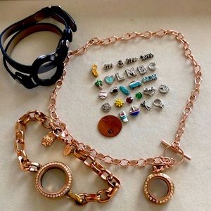 Origami owl bracelets and necklace